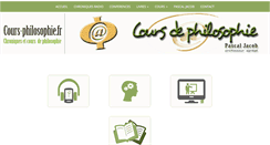 Desktop Screenshot of cours-philosophie.fr